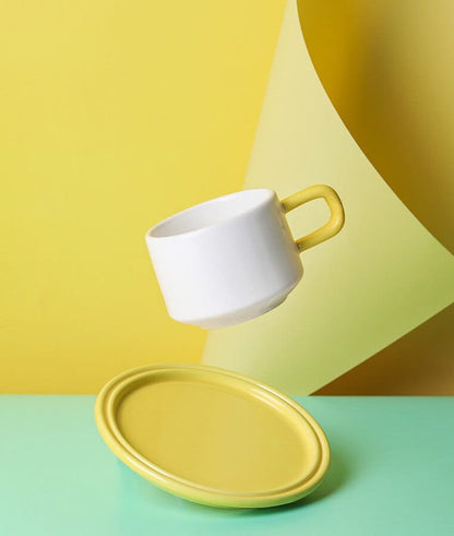 Gohobi colourful coffee cup and saucer teacup mug japanese korean vintage style art deco coffee mug tea cup tea mug